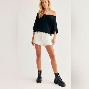 NWT Free People Santa Clara Oversized Thermal Shirt